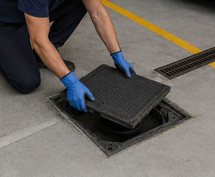 Instalación de una arqueta estanca Instalación de una arqueta estanca